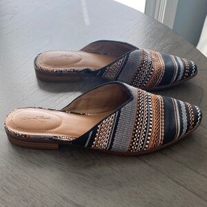Women's Striped Slip-On Mules